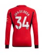 Manchester United Donny van de Beek #34 Replika Hemmakläder 2023-24 Långärmad